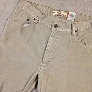 Levi's Corduroy Pants Mens 36x34 Tan Relaxed Straight (Fits 36x32) Skater Grunge
